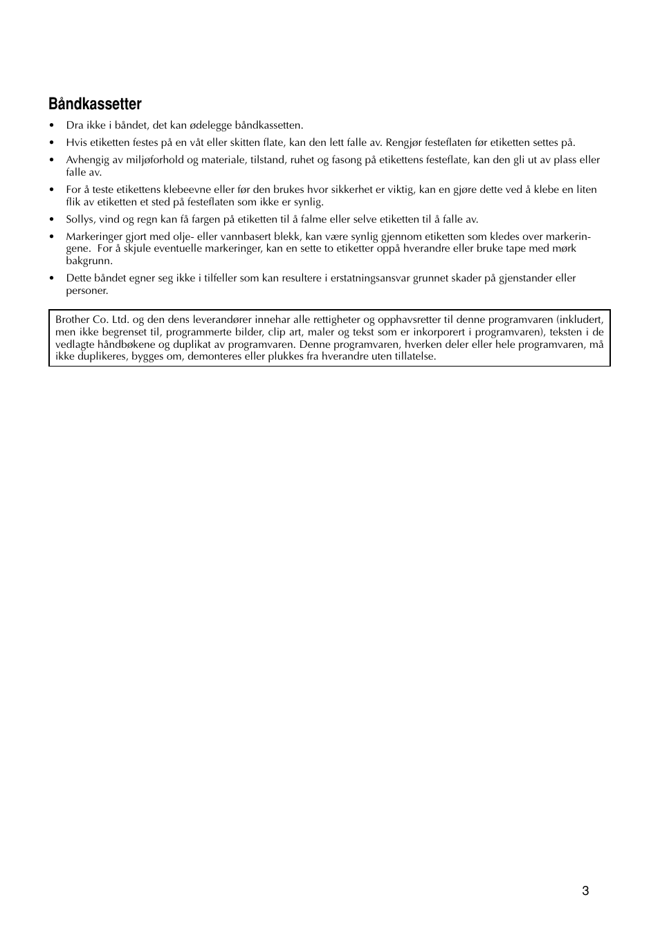 Båndkassetter | Brother PT-9200DX User Manual | Page 197 / 232