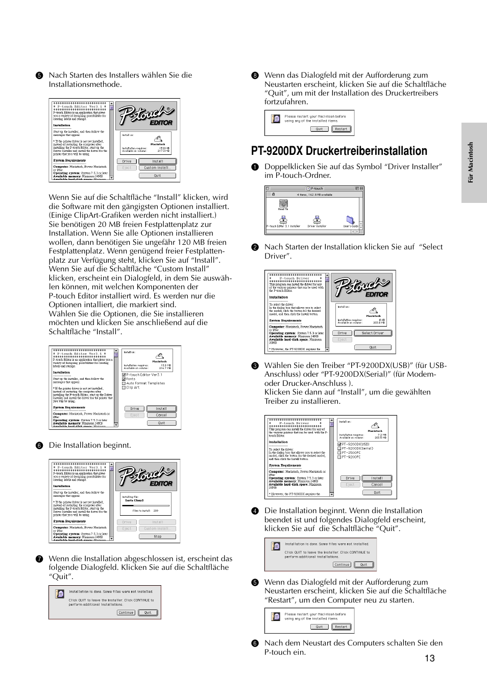 Pt-9200dx druckertreiberinstallation | Brother PT-9200DX User Manual | Page 93 / 232