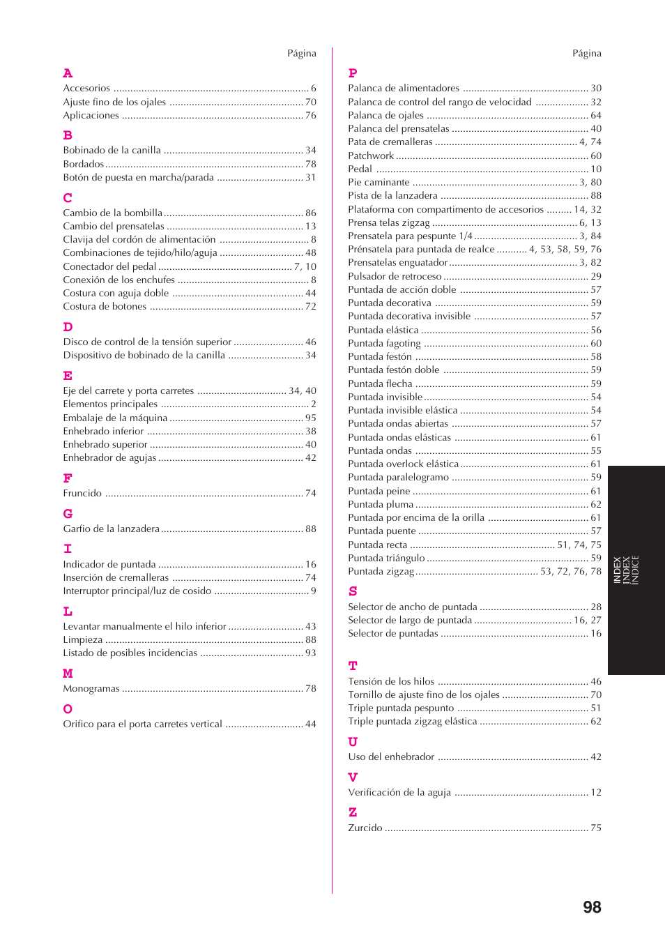 Brother PS-3100 3700 User Manual | Page 110 / 111