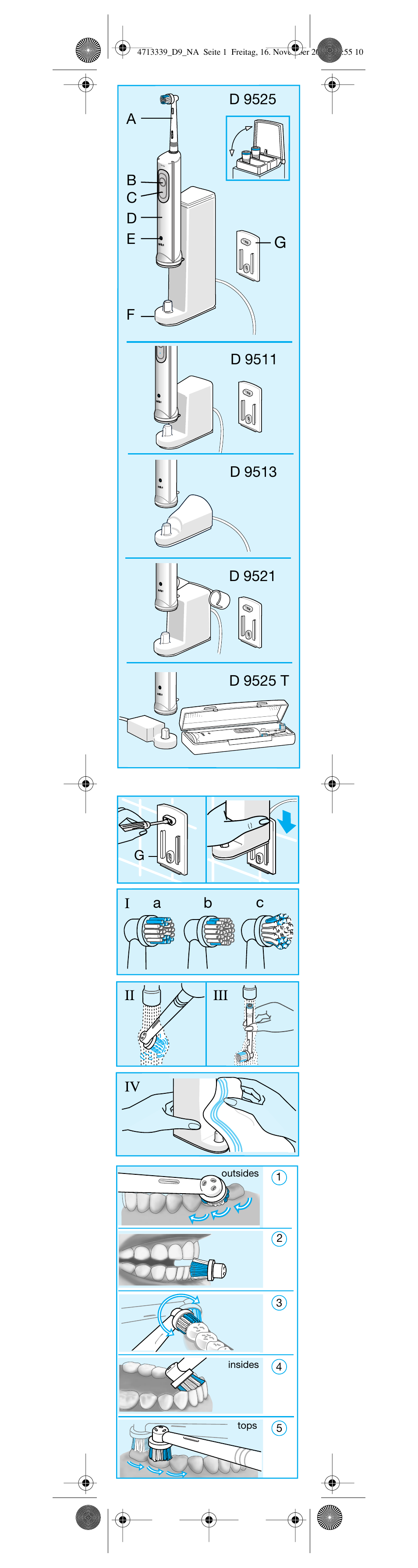 Ba c | Braun D 9525T User Manual | Page 2 / 20