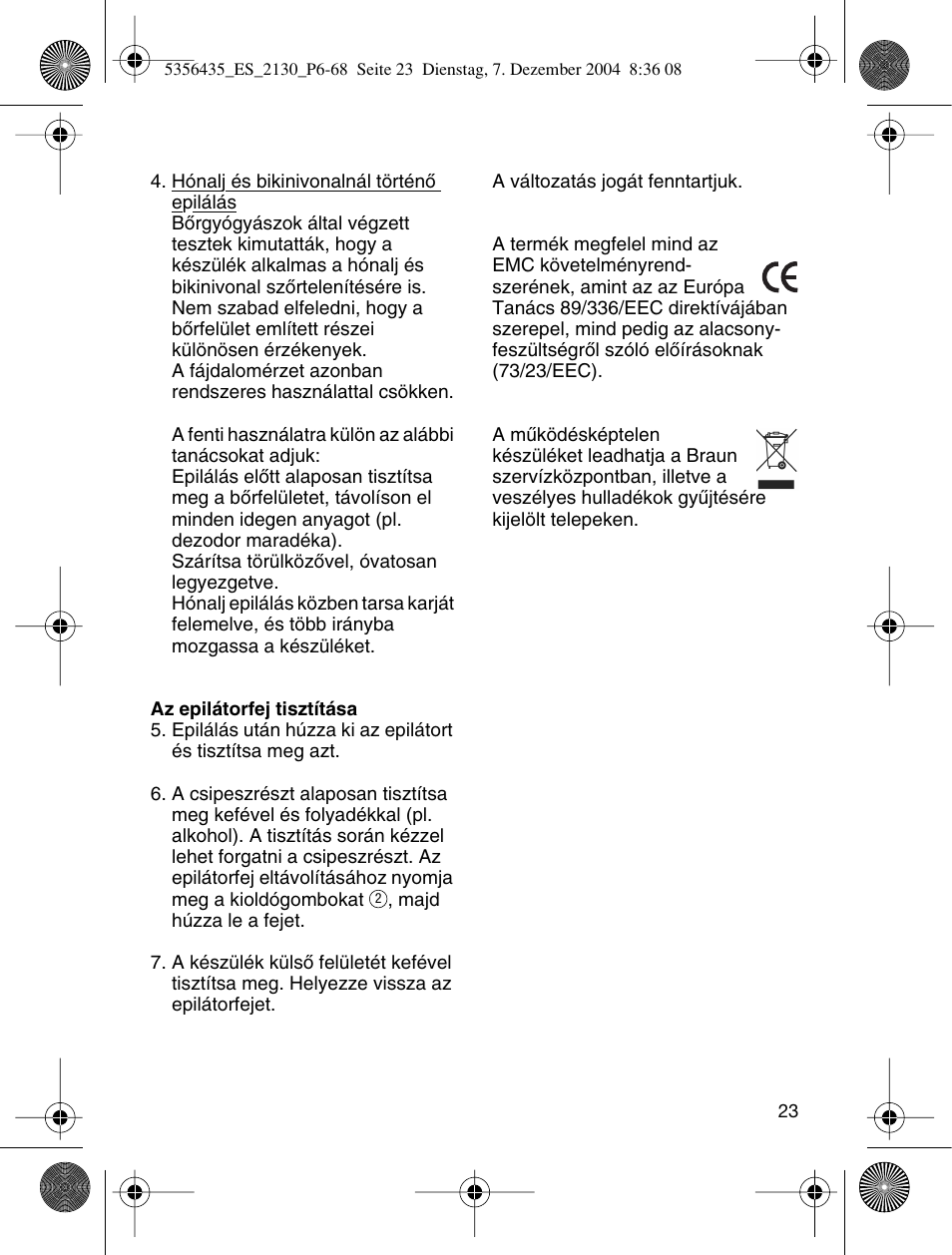 Braun 2120 Silk-épil EverSoft User Manual | Page 22 / 62