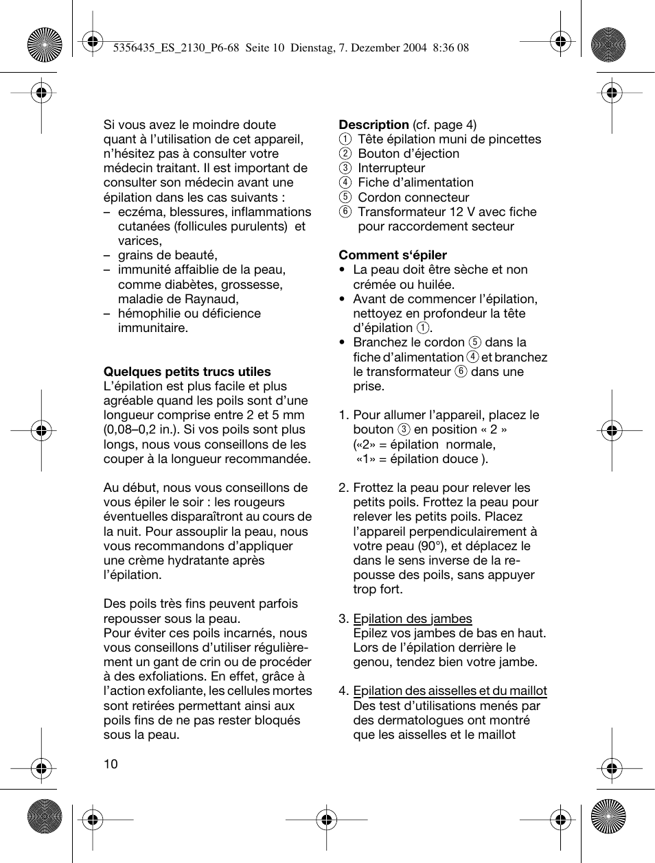 Braun 2120 Silk-épil EverSoft User Manual | Page 9 / 62