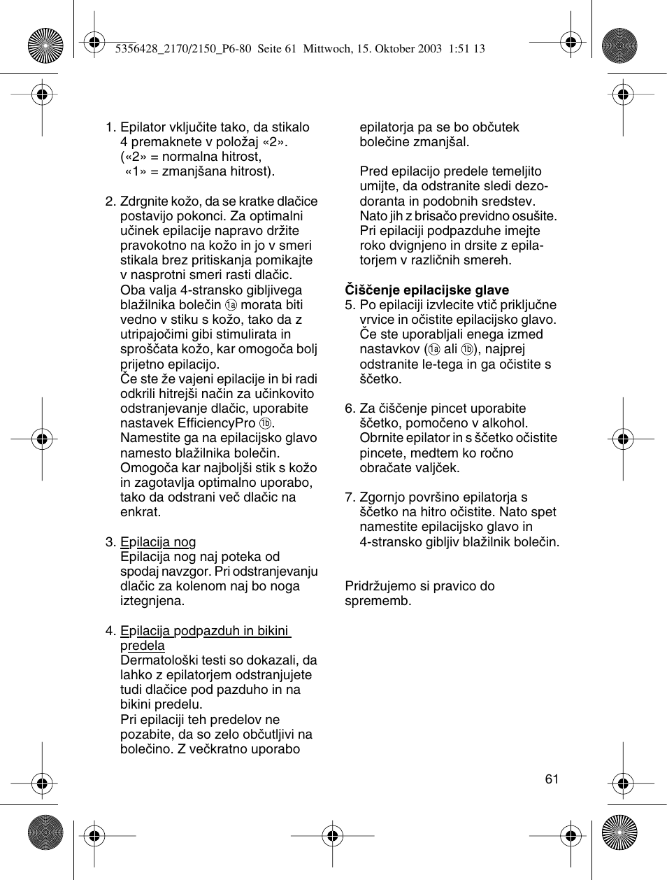 Braun 2150 Silk-épil EverSoft User Manual | Page 60 / 76