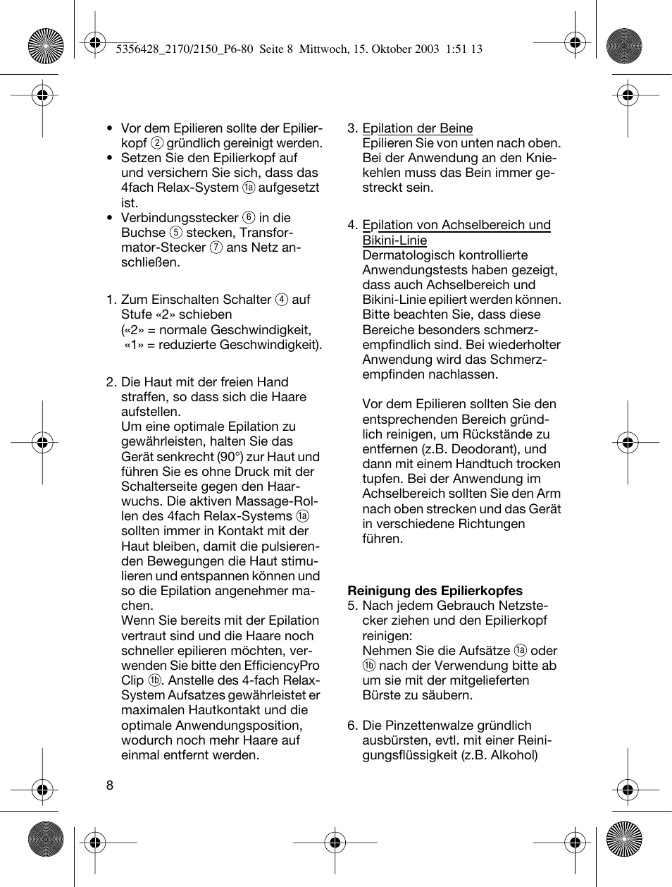 Braun 2150 Silk-épil EverSoft User Manual | Page 7 / 76