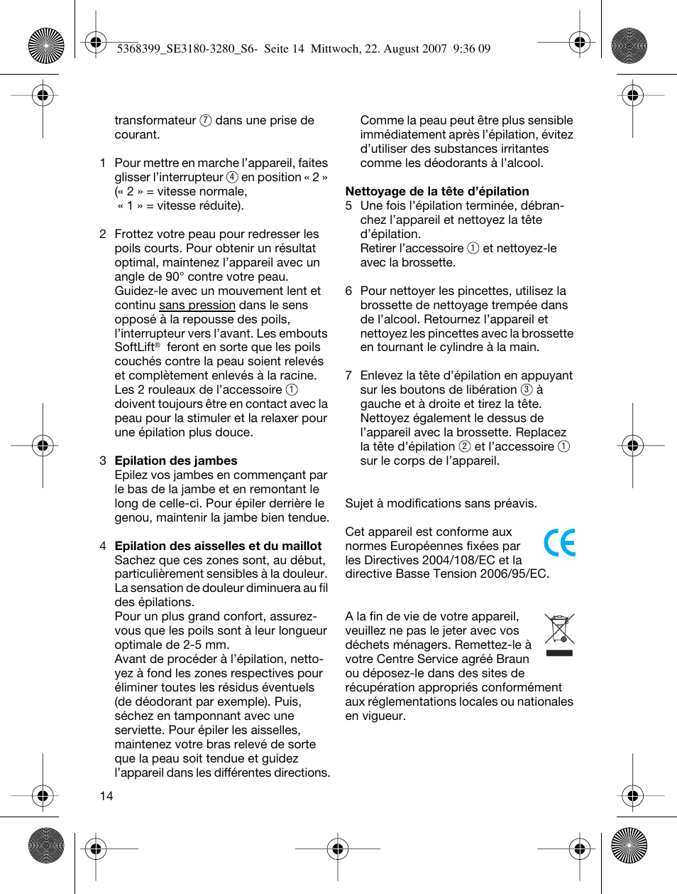 Braun 3170 Silk-épil SoftPerfection User Manual | Page 13 / 51