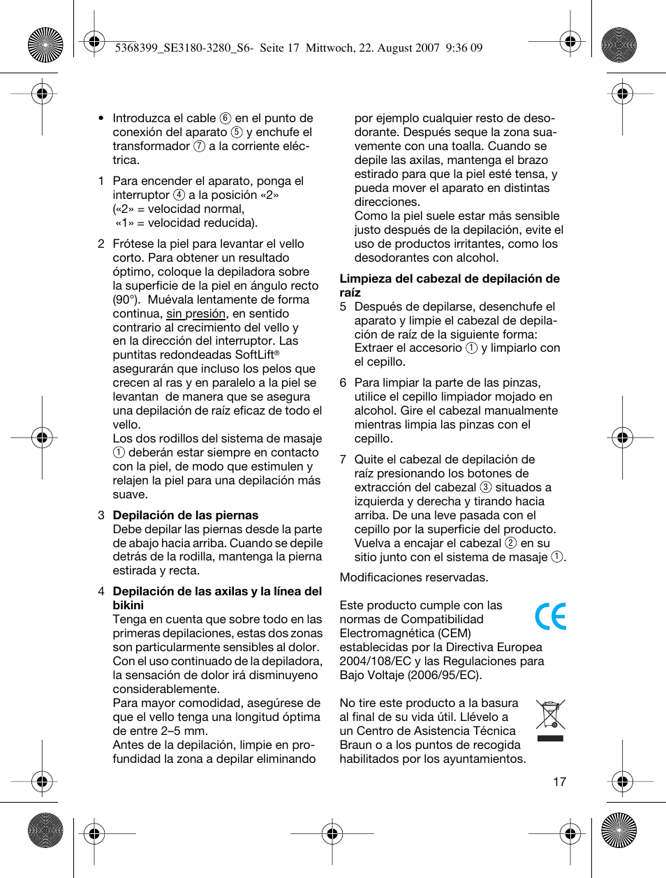 Braun 3170 Silk-épil SoftPerfection User Manual | Page 16 / 51