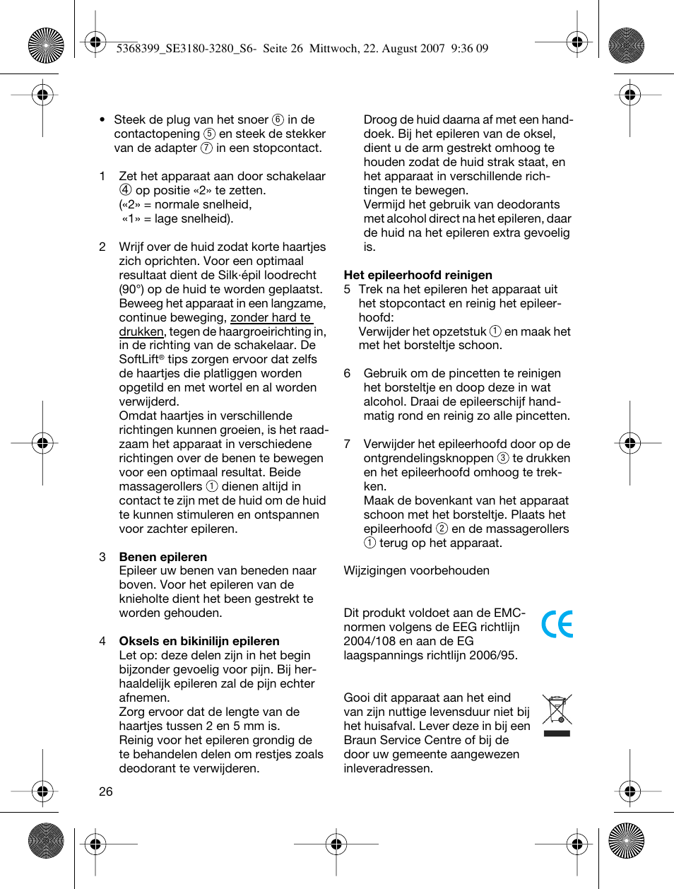 Braun 3170 Silk-épil SoftPerfection User Manual | Page 25 / 51
