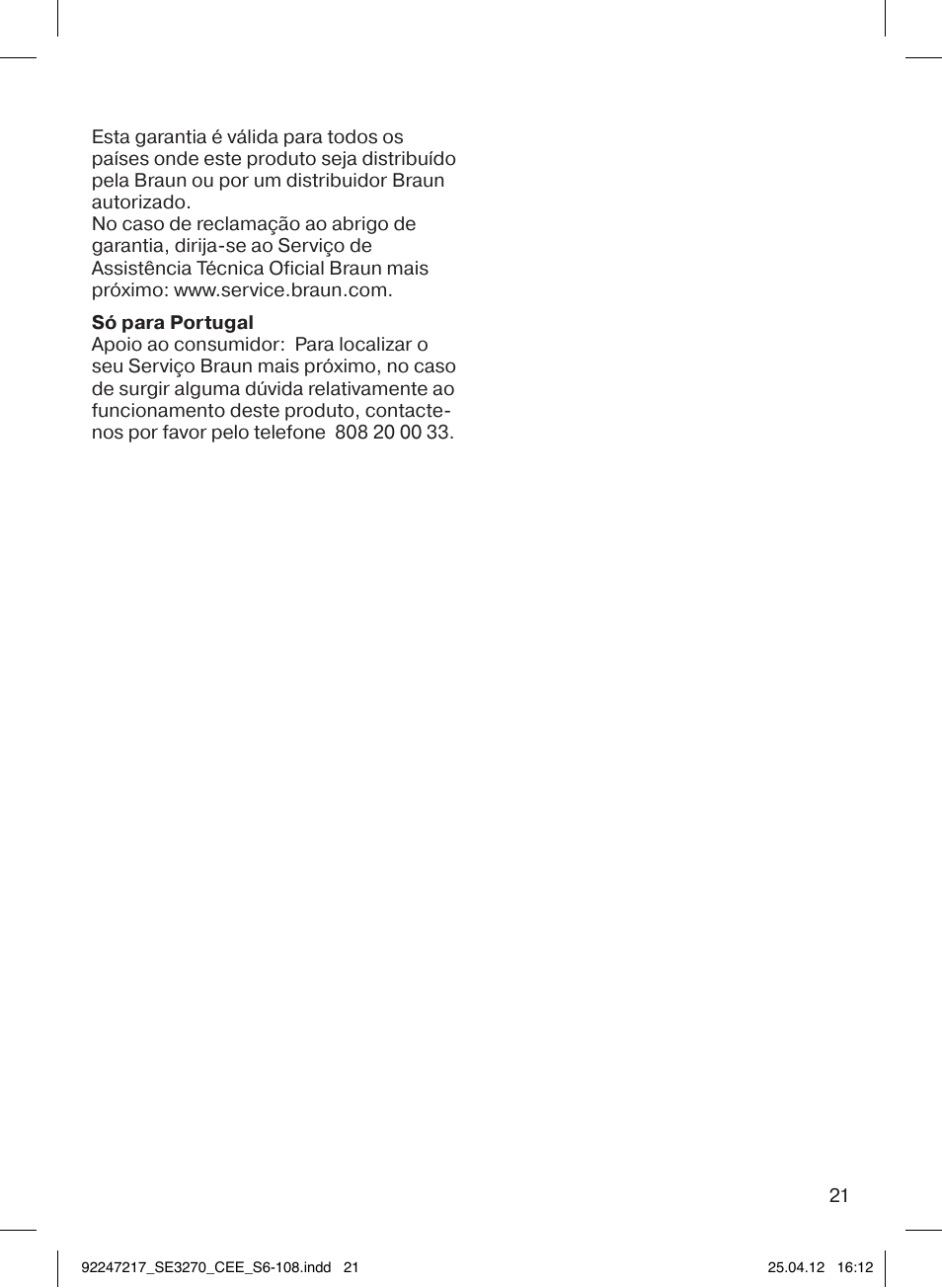 Braun 3270-5320 Silk-épil 3 User Manual | Page 21 / 104