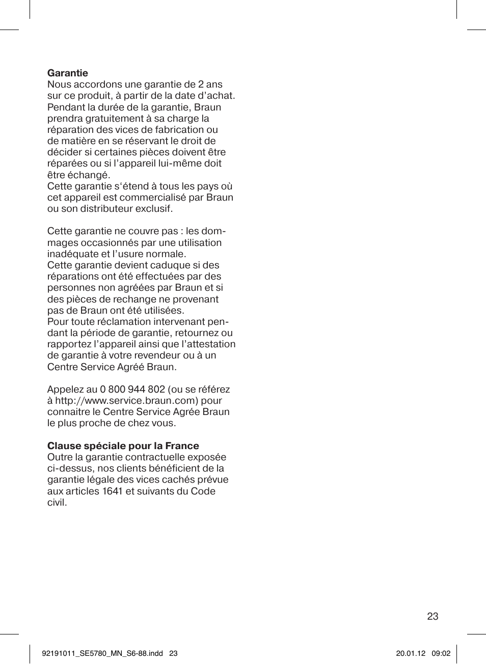 Braun 5780 Silk-épil 5 User Manual | Page 23 / 86