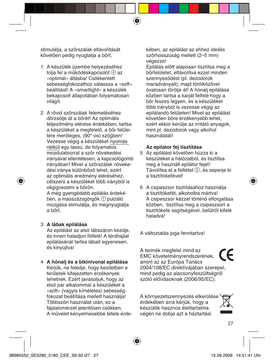 Braun 5180 Silk-épil 5  RU User Manual | Page 26 / 89