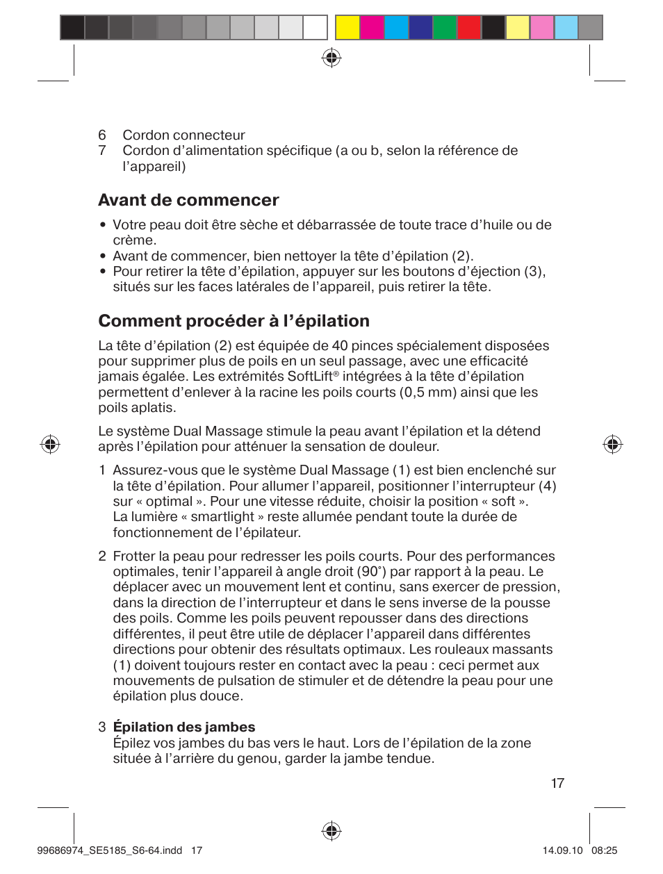 Avant de commencer, Comment procéder à l’épilation | Braun 5185-5395 Silk-épil 5 User Manual | Page 16 / 60