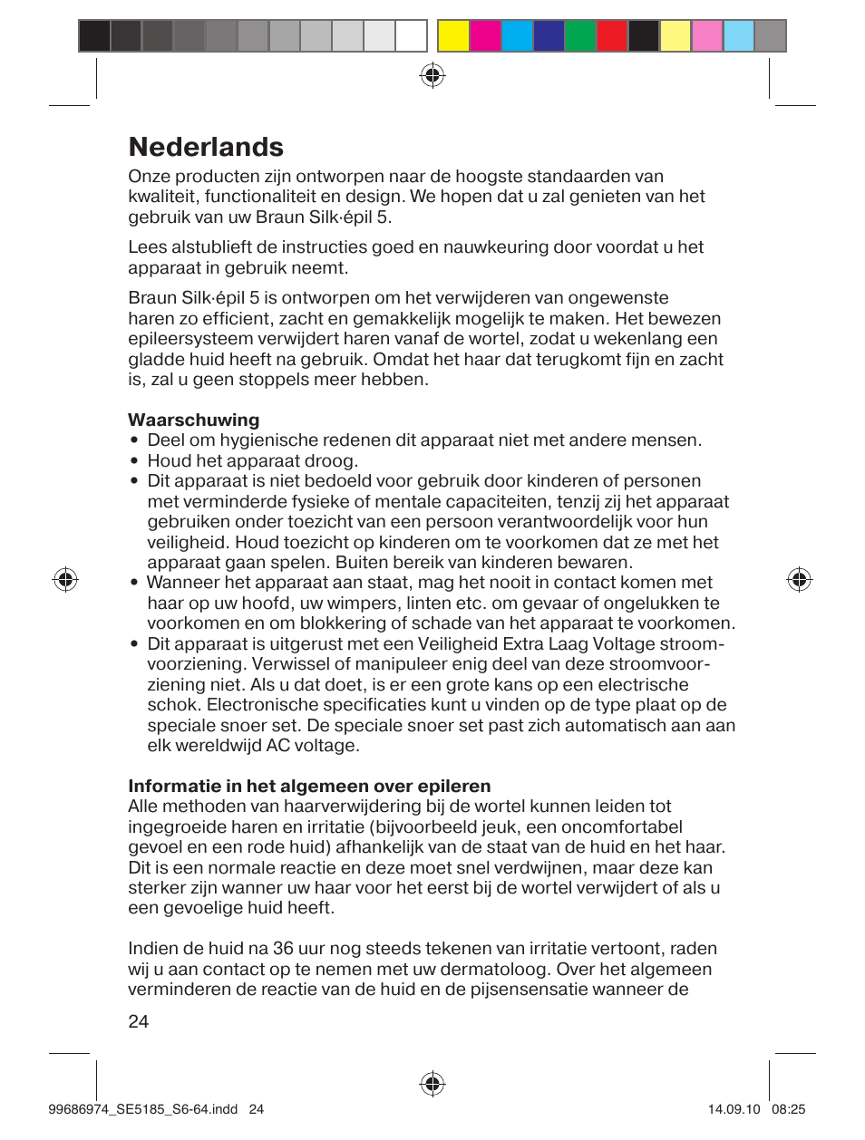 Nederlands | Braun 5185-5395 Silk-épil 5 User Manual | Page 23 / 60