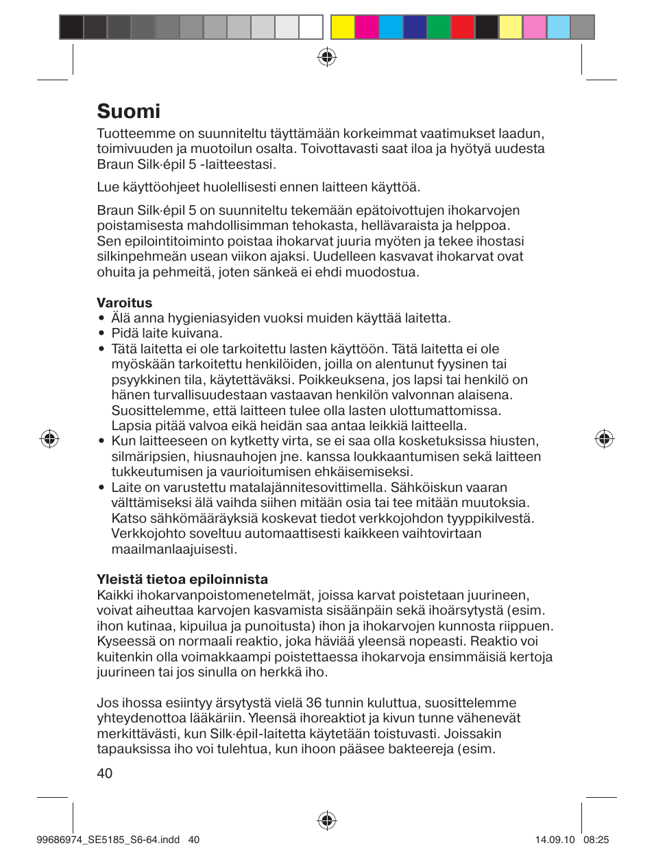 Suomi | Braun 5185-5395 Silk-épil 5 User Manual | Page 39 / 60
