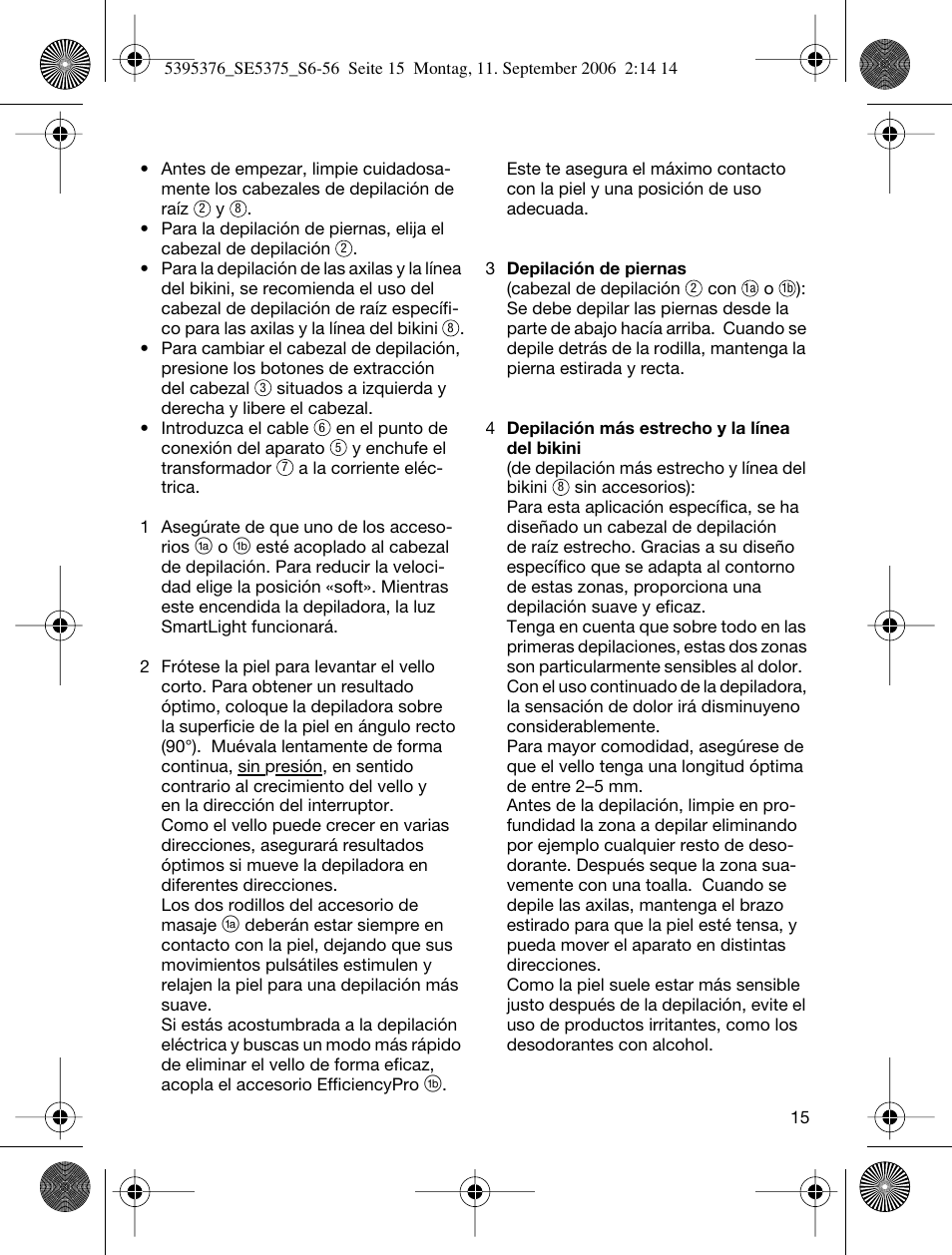 Braun 5375 Silk-épil Xelle User Manual | Page 14 / 55