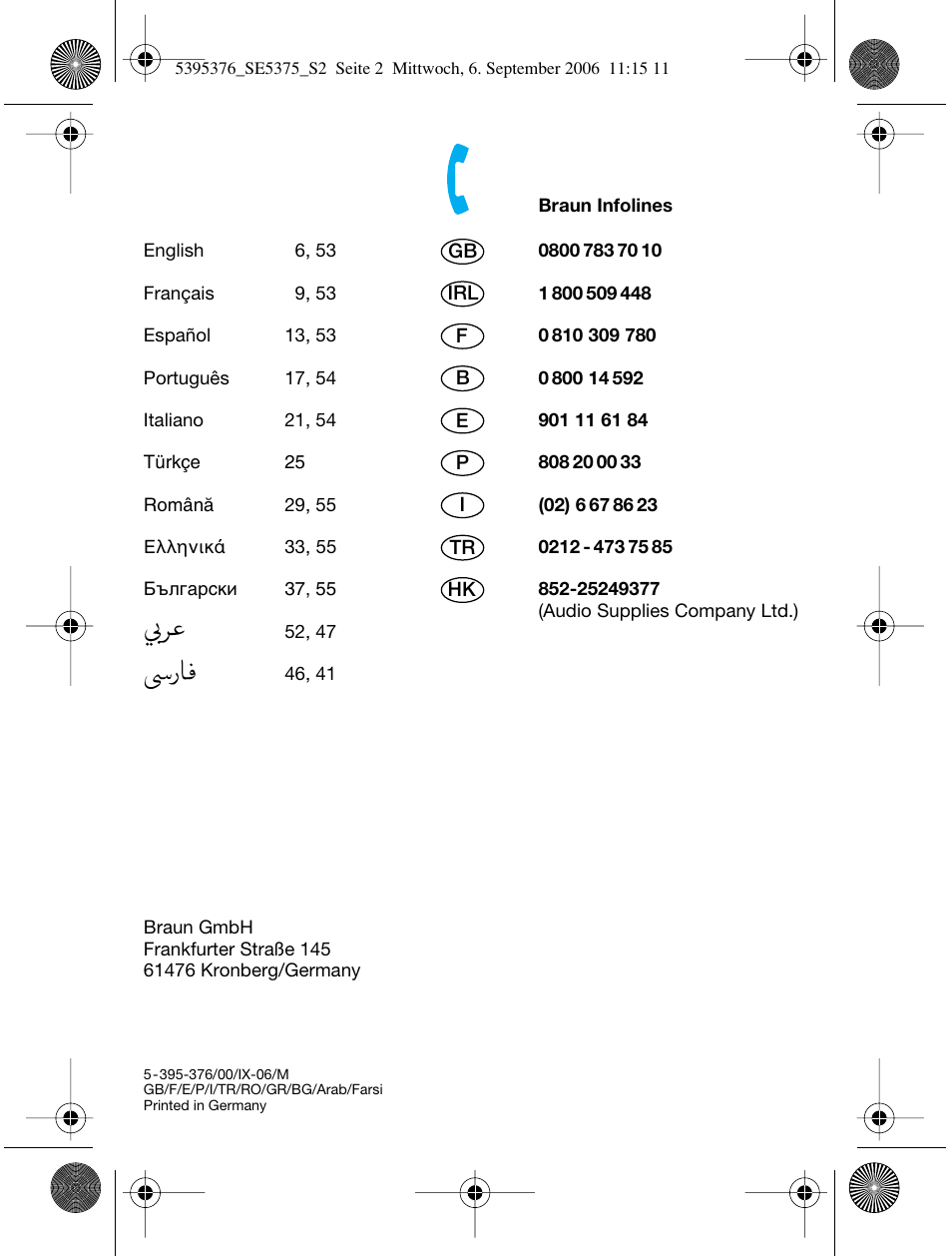 Braun 5375 Silk-épil Xelle User Manual | Page 2 / 55