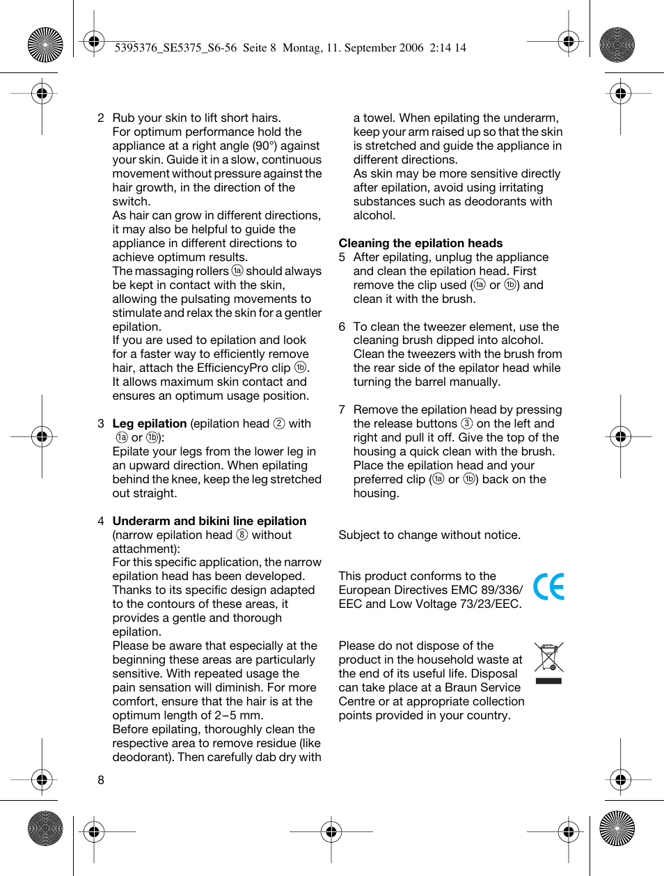Braun 5375 Silk-épil Xelle User Manual | Page 7 / 55