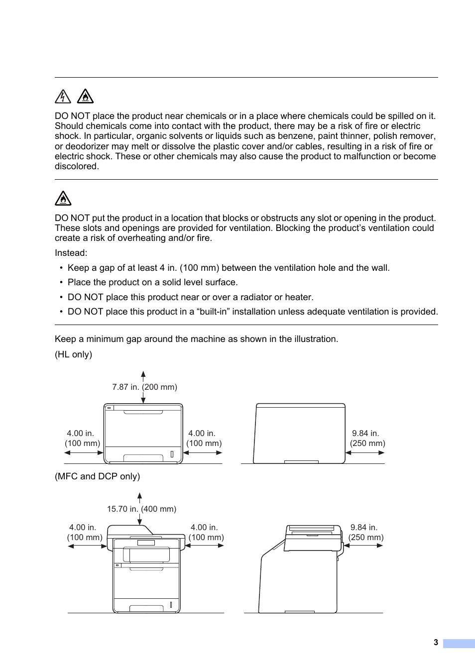 Mfc and dcp only) | Brother HL-L8350CDW User Manual | Page 3 / 24