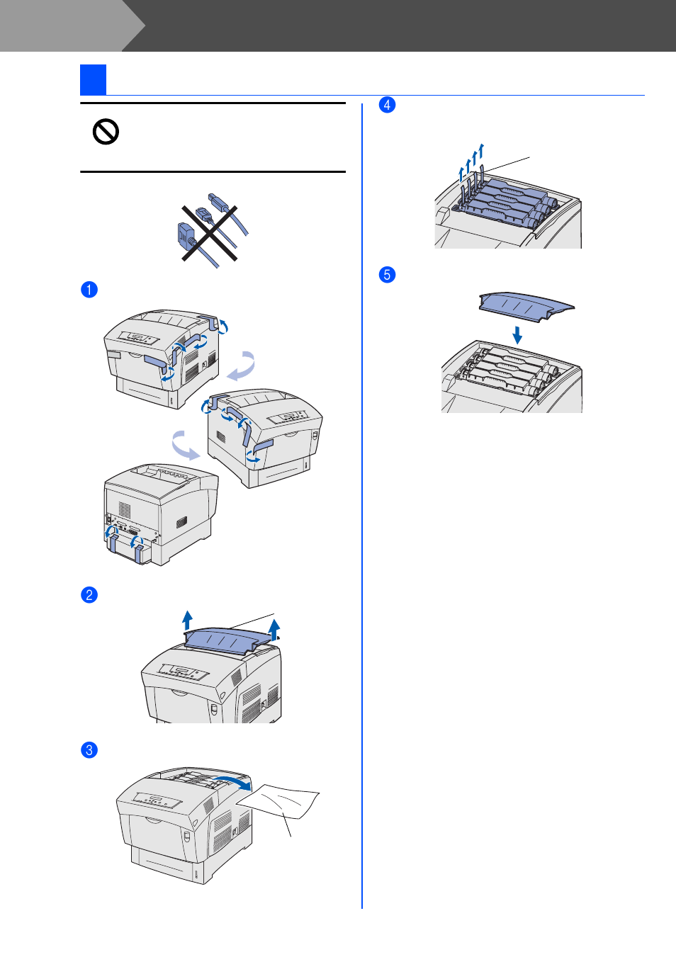Setting up your printer, Remove the packing tapes and toner seal, Step 1 | 1remove the packing tapes and toner seal | Brother HL-4200CN User Manual | Page 13 / 41