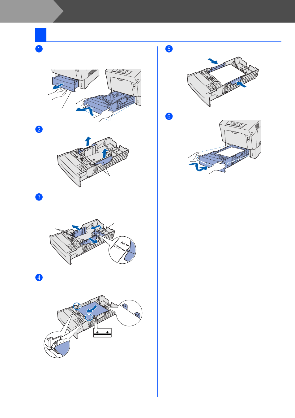 Load paper in the paper tray, Step 1, Setting up your printer | 3load paper in the paper tray | Brother HL-4200CN User Manual | Page 15 / 41