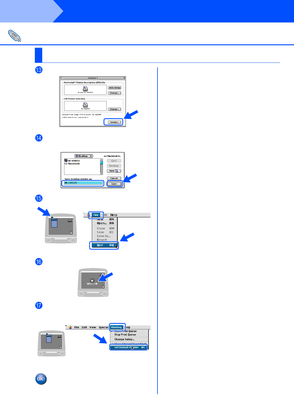 Step 2, Installing the driver, For mac os | 6 to 9.2 users | Brother HL-4200CN User Manual | Page 30 / 41