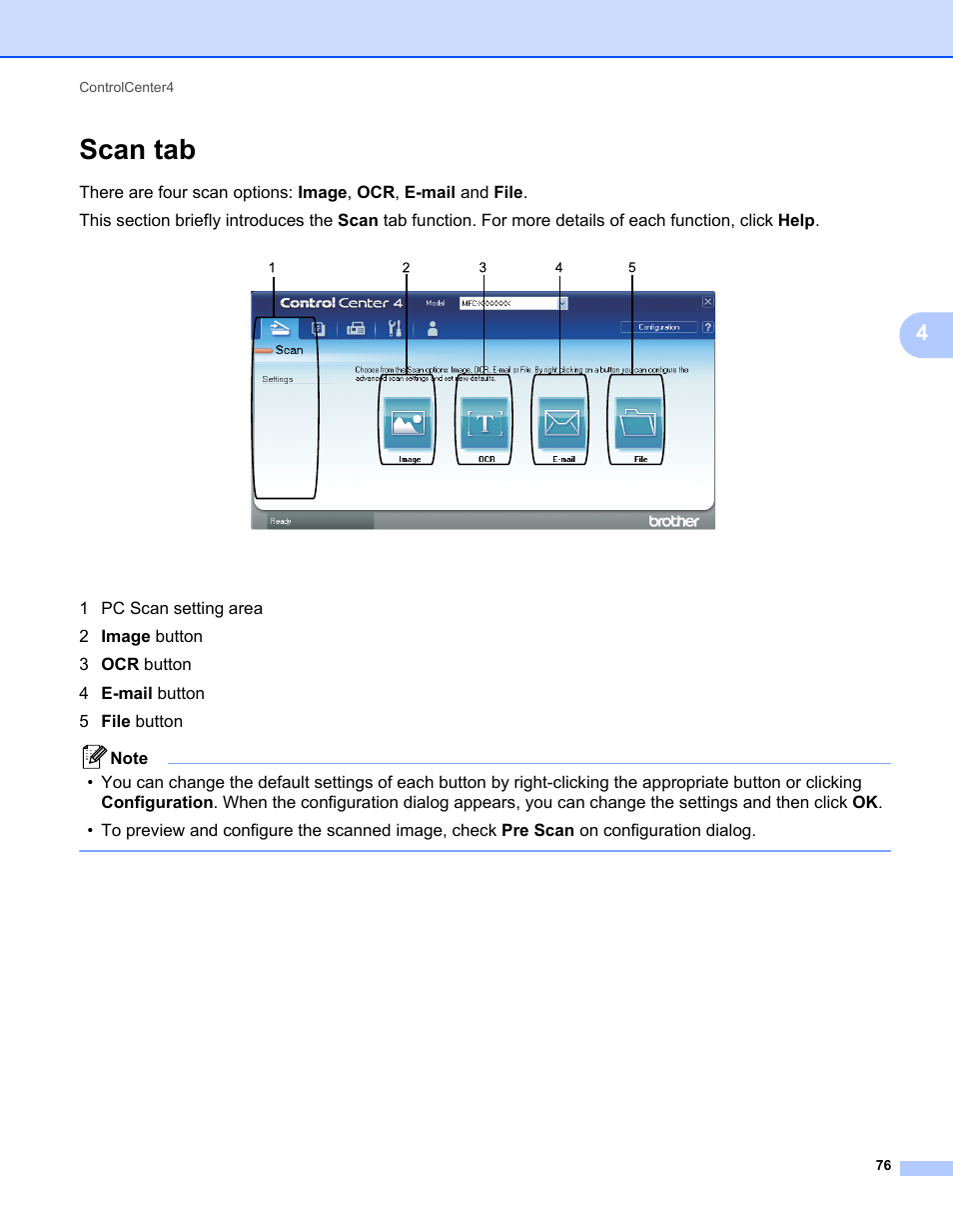 Scan tab | Brother MFC 7360N User Manual | Page 84 / 218