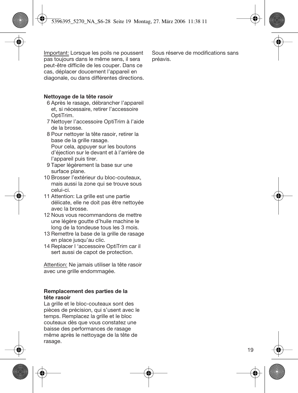 Braun 5270-5396 Silk-épil Xelle User Manual | Page 19 / 27