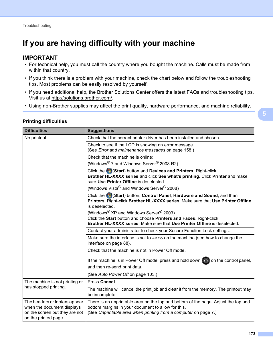 If you are having difficulty with your machine, Important | Brother HL-3170CDW User Manual | Page 179 / 206