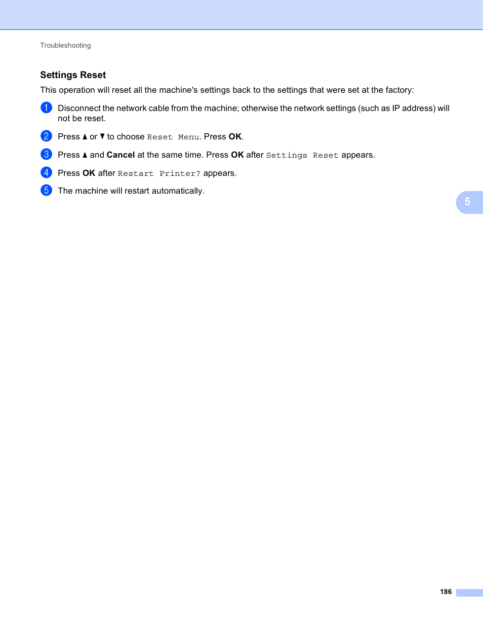 Settings reset | Brother HL-3170CDW User Manual | Page 192 / 206