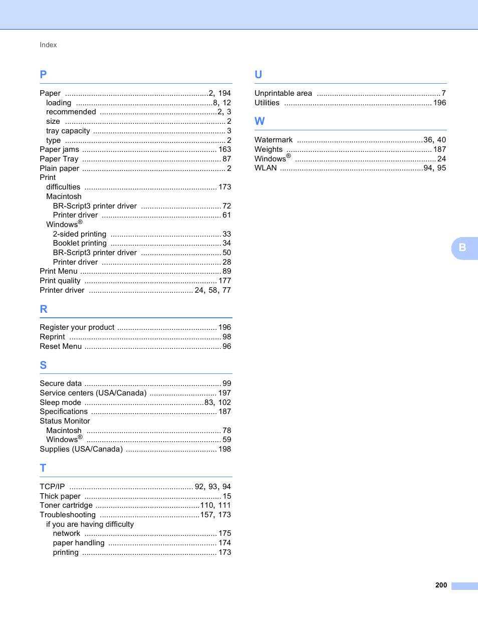Brother HL-3170CDW User Manual | Page 206 / 206
