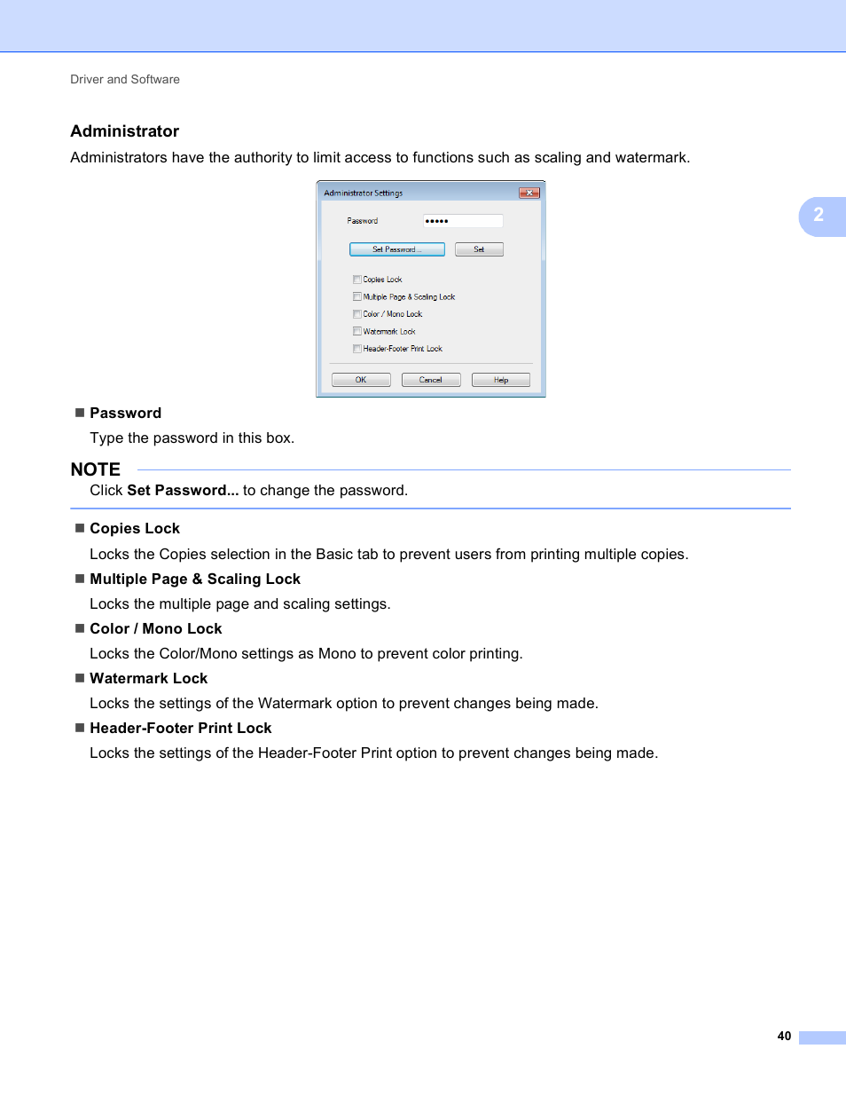 Administrator | Brother HL-3170CDW User Manual | Page 46 / 206
