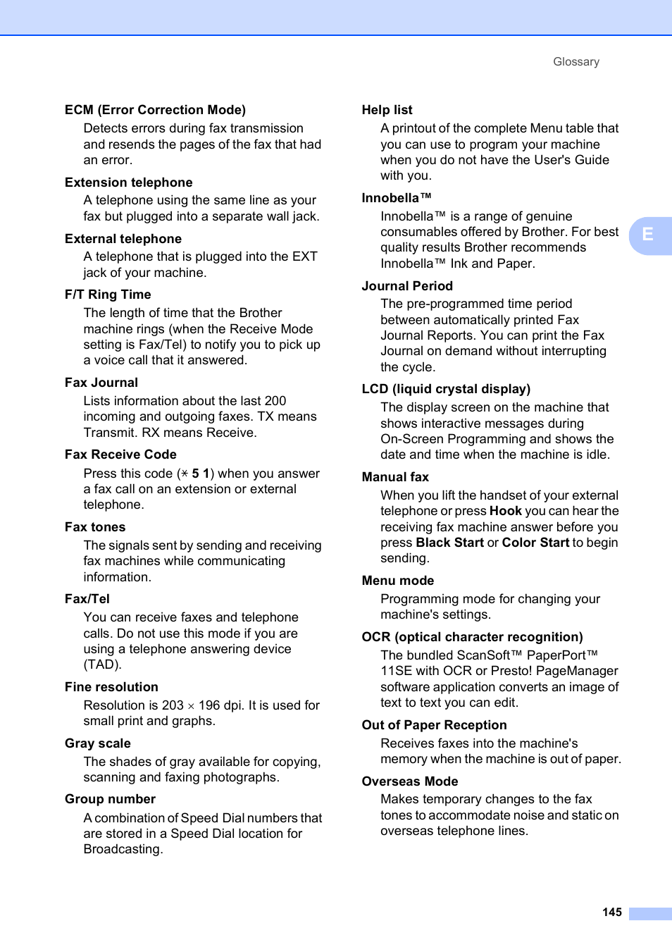 Brother MFC-250C User Manual | Page 159 / 168
