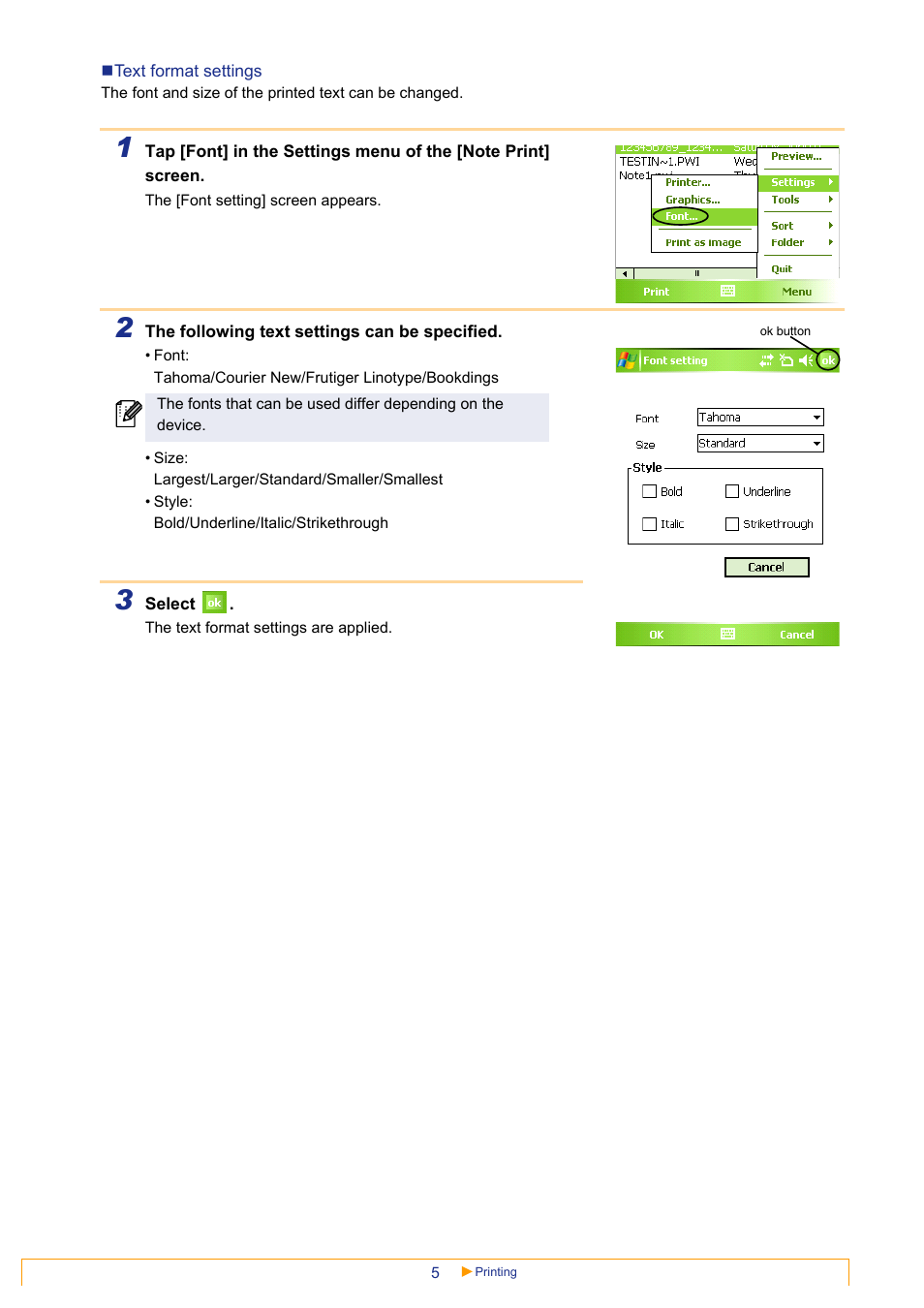 Brother Pocket Jet6Plus PJ-623 User Manual | Page 5 / 11