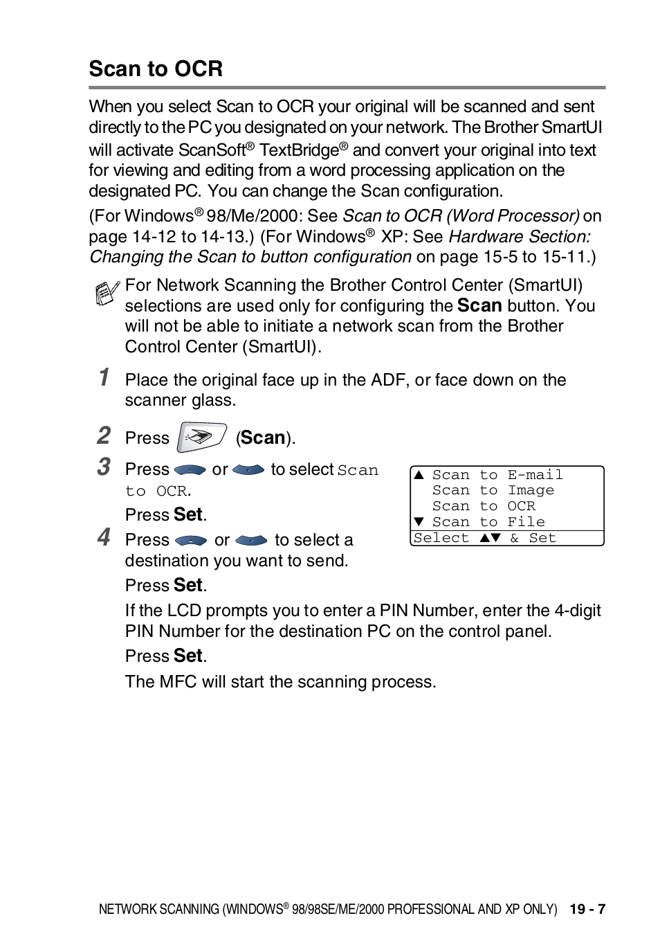 Scan to ocr, Scan to ocr -7 | Brother MFC-8820DN User Manual | Page 337 / 421