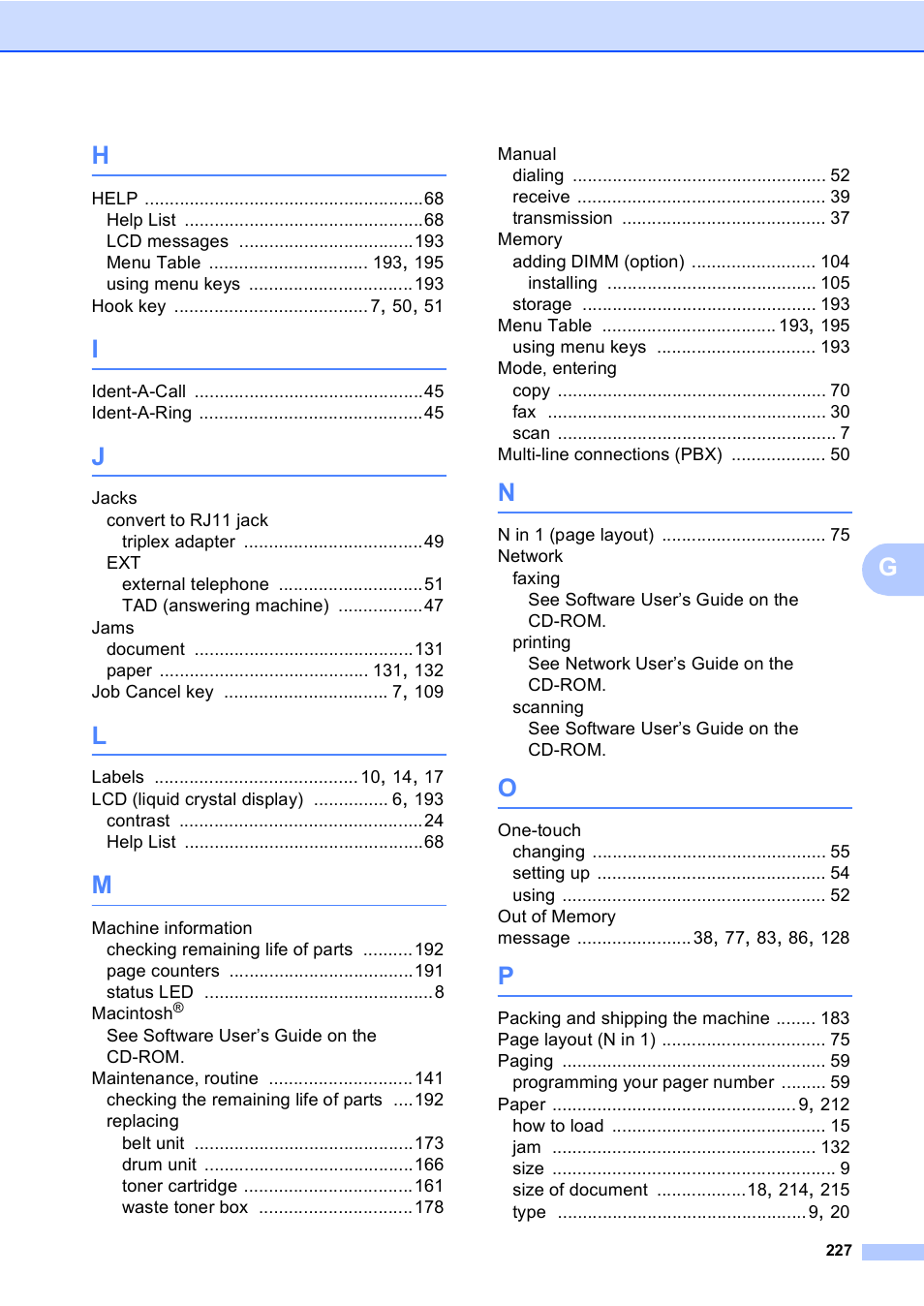 Brother MFC-9440CN User Manual | Page 243 / 247