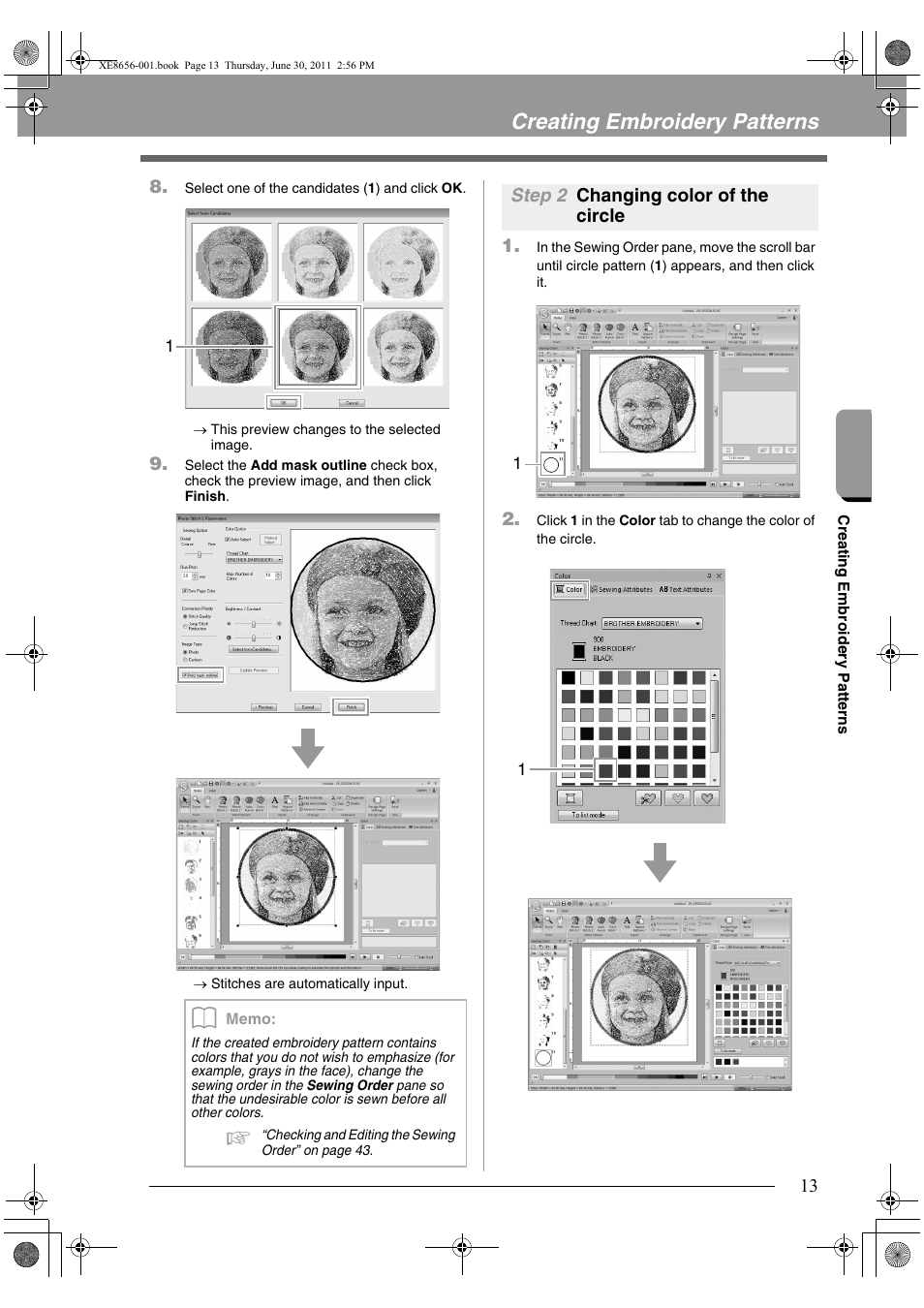 Creating embroidery patterns | Brother PE-DESIGN PLUS User Manual | Page 15 / 80