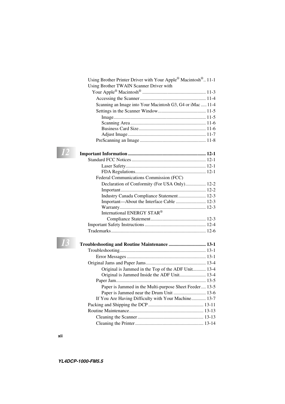 Brother DCP 1000 User Manual | Page 14 / 139
