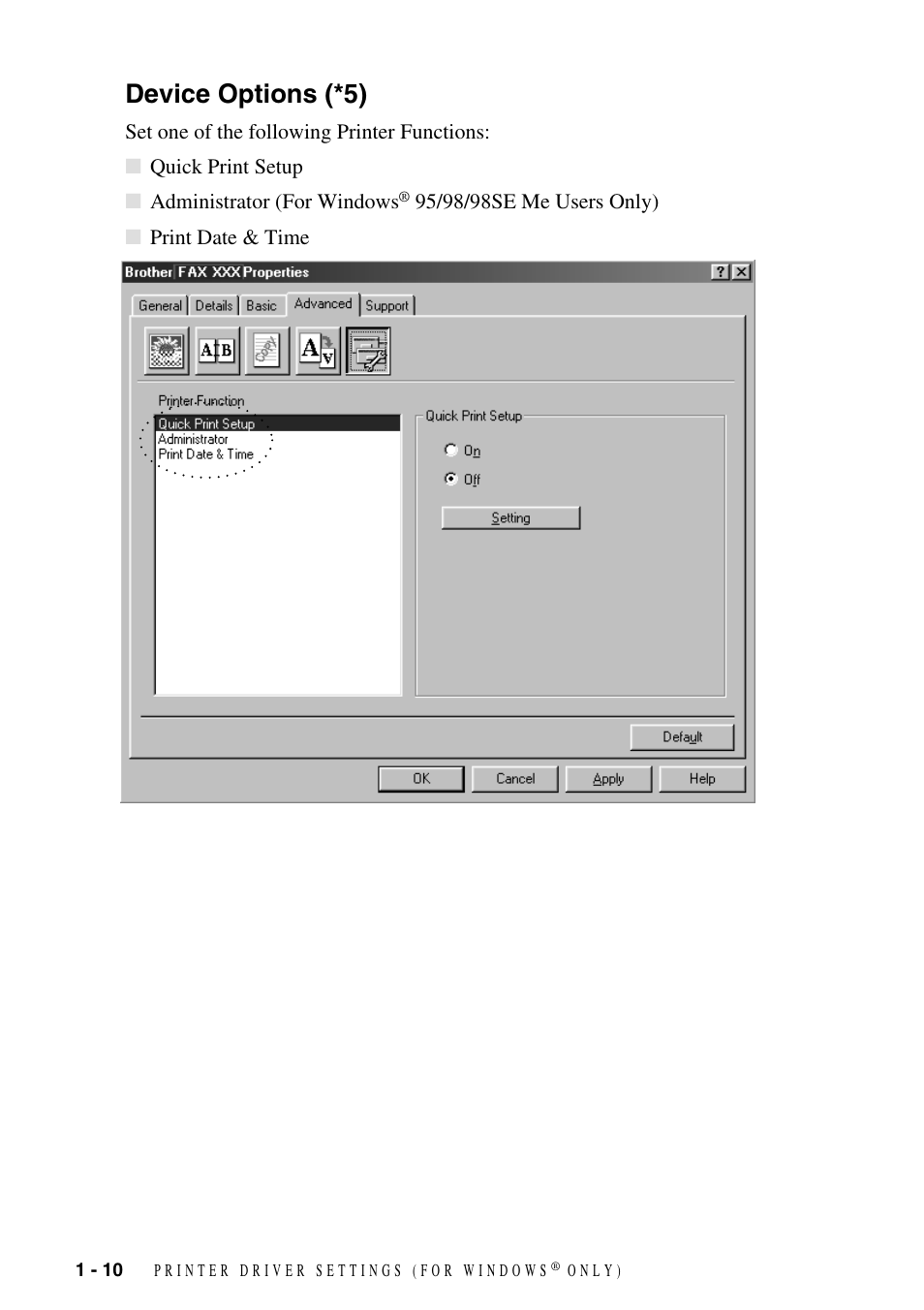 Device options (*5), Device options (*5) -10 | Brother FAX-3800 User Manual | Page 13 / 26