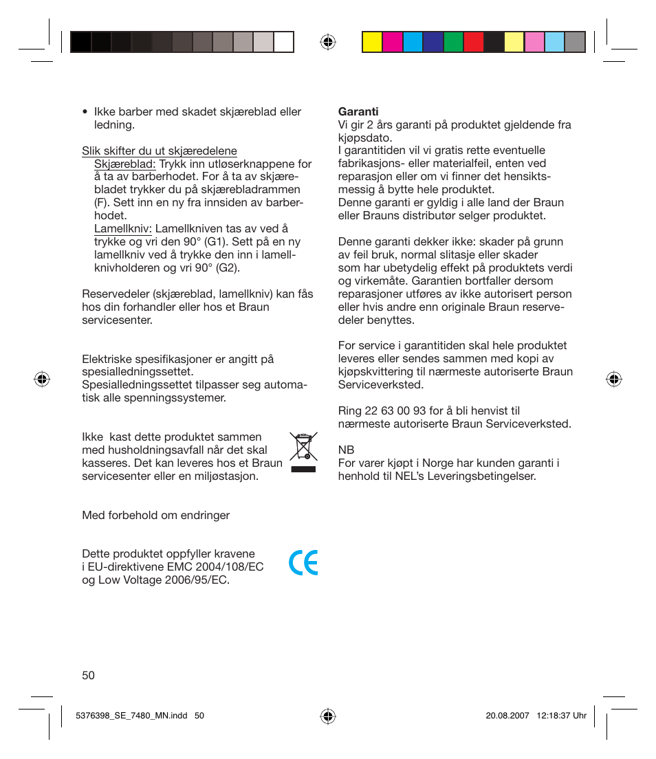 Braun 7480 Silk-épil Xpressive User Manual | Page 50 / 102