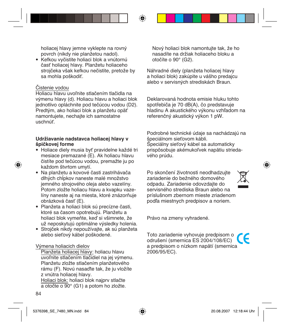 Braun 7480 Silk-épil Xpressive User Manual | Page 84 / 102