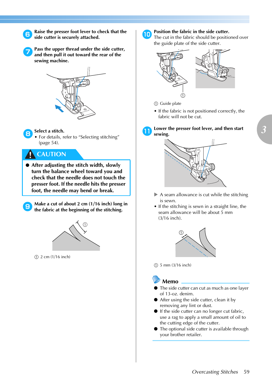 Caution | Brother NX-200 User Manual | Page 65 / 111