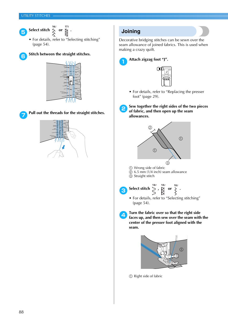 Joining | Brother NX-200 User Manual | Page 94 / 111