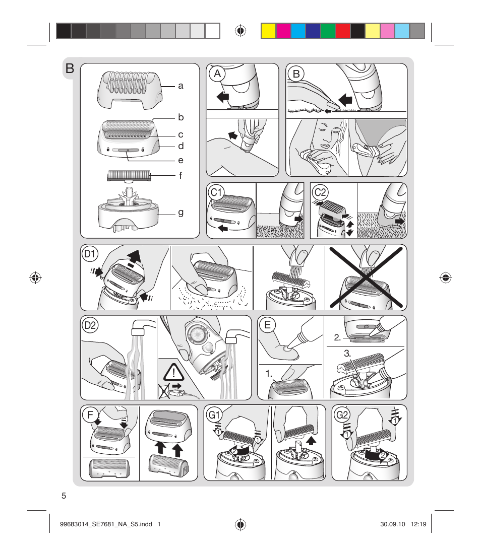 99683014_se7681_na_s5 | Braun 7681-5377 Silk-épil 7 Legs Body & Face User Manual | Page 5 / 32