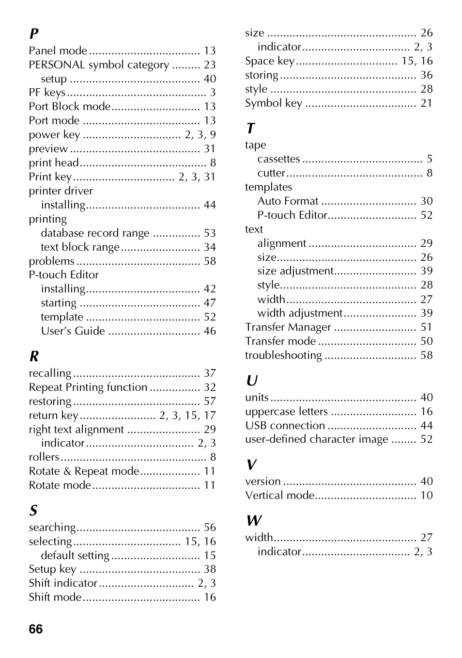 Brother PT-1600 User Manual | Page 74 / 152