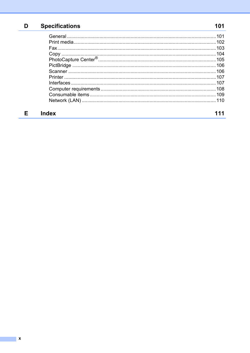 Brother MFC-J630W User Manual | Page 12 / 129