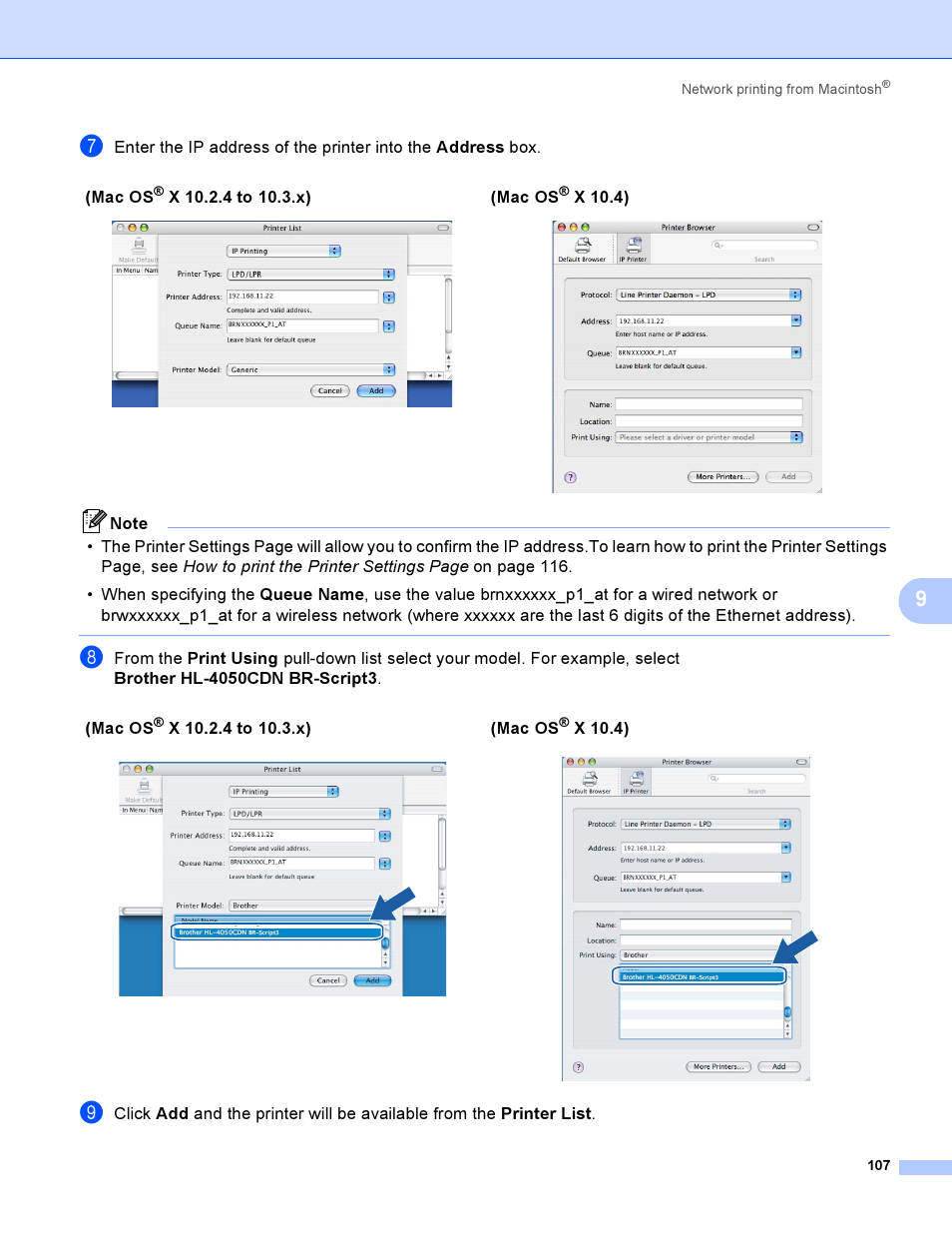 Brother HL-4040CDN User Manual | Page 114 / 177