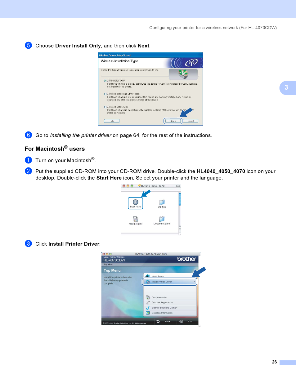 For macintosh® users | Brother HL-4040CDN User Manual | Page 33 / 177
