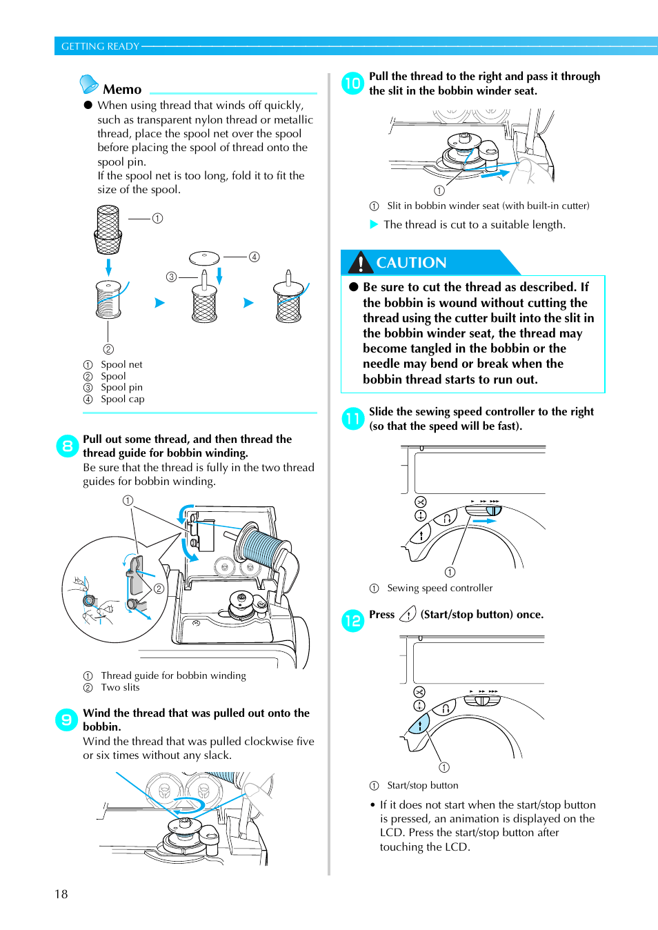 Caution | Brother SE-270D User Manual | Page 24 / 166
