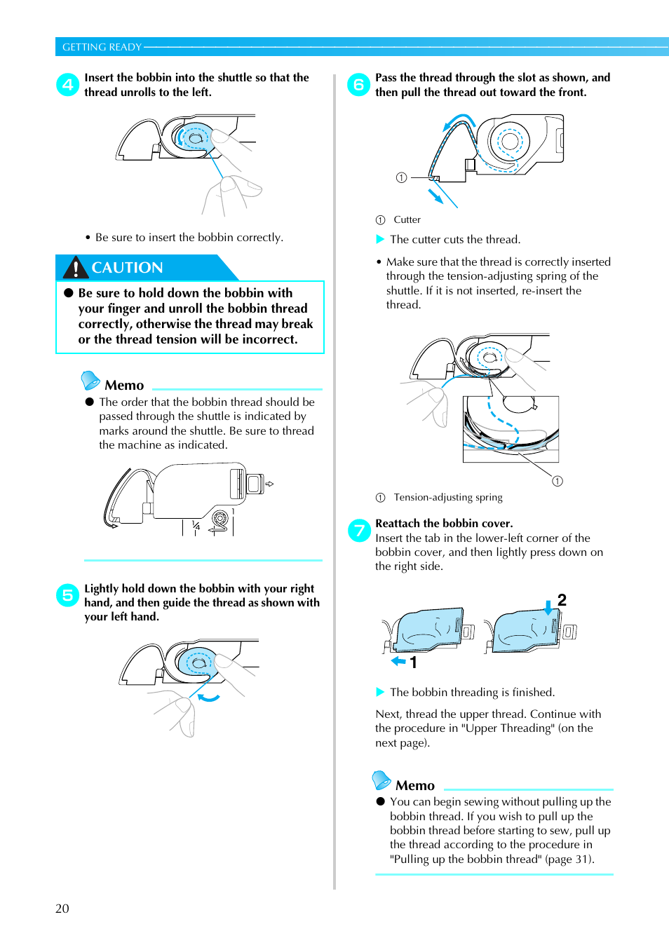 Caution | Brother SE-270D User Manual | Page 26 / 166