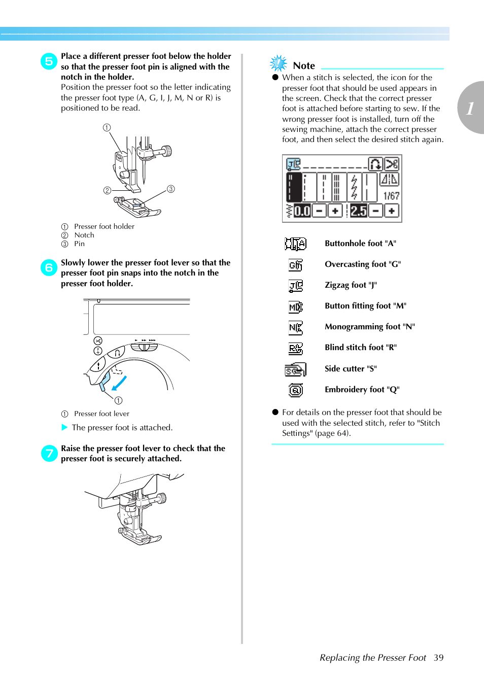 Brother SE-270D User Manual | Page 45 / 166