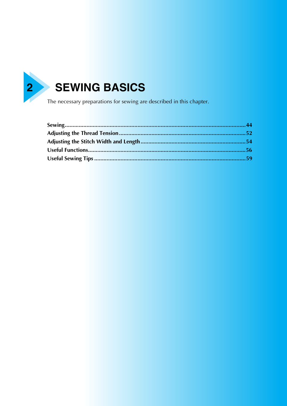 2sewing basics | Brother SE-270D User Manual | Page 49 / 166